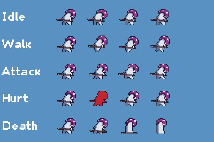 Cave Monster Pixel Art Game Sprite Pack