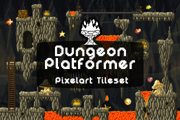Free Dungeon Platformer Pixel Art Tileset