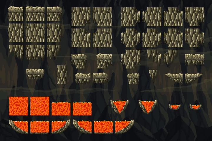 Free Dungeon Platformer Pixel Art Tileset