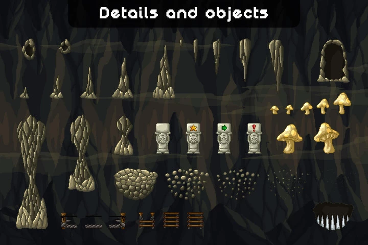 Free Dungeon Platformer Pixel Art Tileset