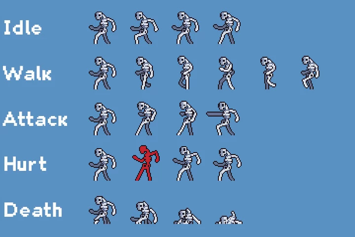 Hell Monster Pixel Art Game Sprite Pack