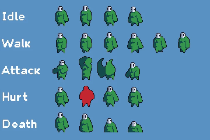 Hell Monster Pixel Art Game Sprite Pack