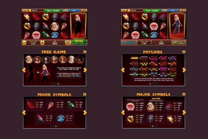 Pin-Up Girls Slots 2D Game Kit