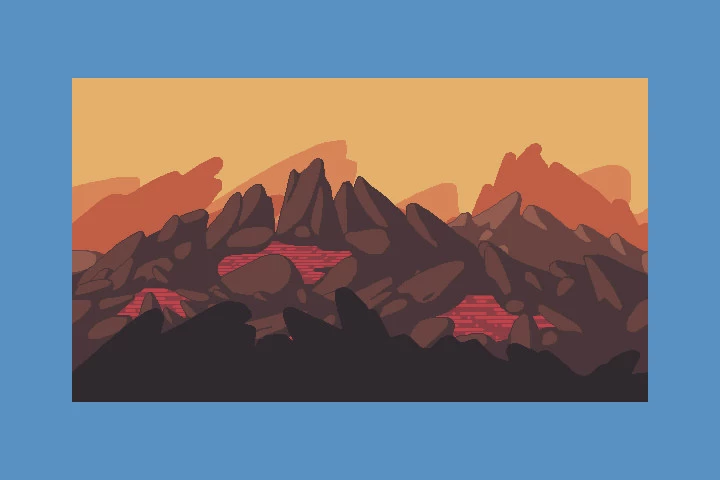 Platformer Pixel Art Hell 2D Tileset