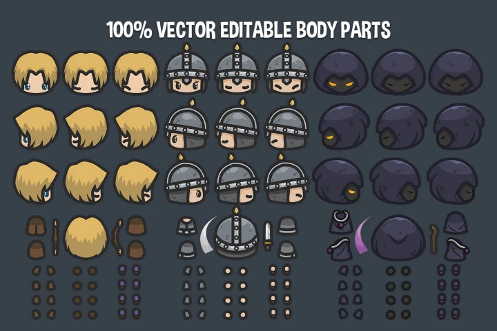 Warrior 4-Direction Character Sprites