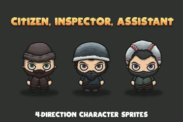 Winter 4-Direction NPC Character Sprites