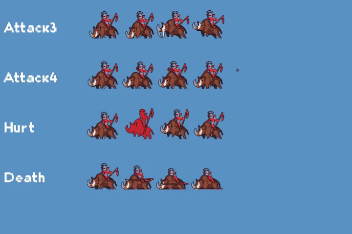 Cave Bosses Pixel Art Game Sprites