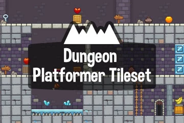 Dungeon Platformer Game Tileset