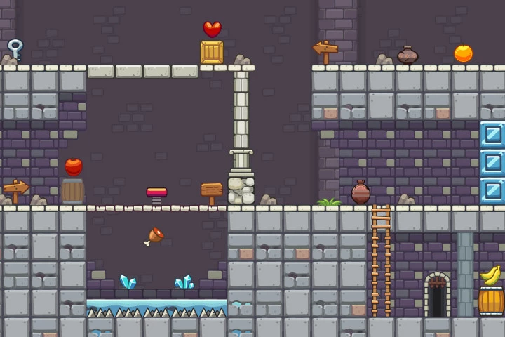 Dungeon Platformer Game Tileset