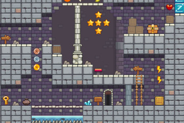 Dungeon Platformer Game Tileset - CraftPix.net