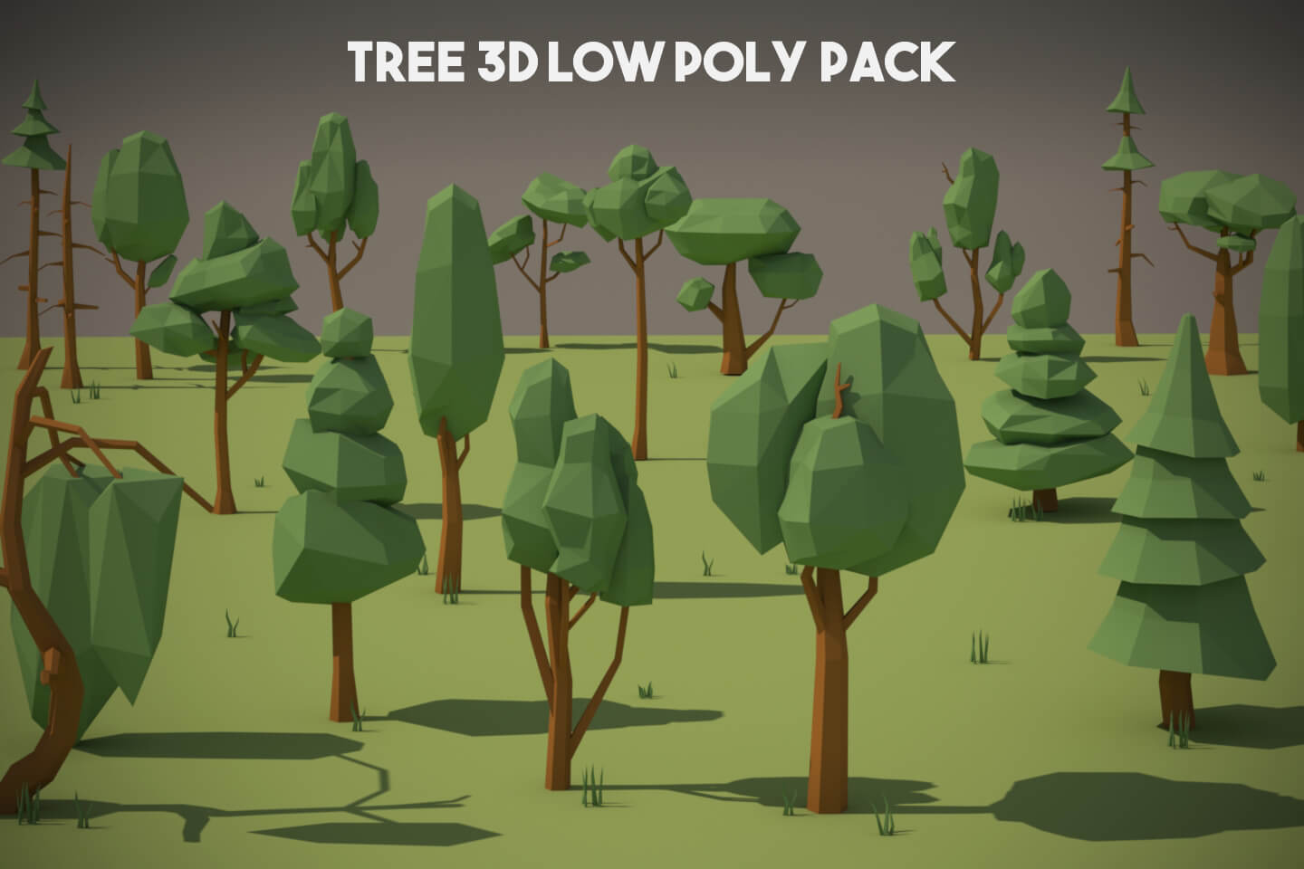 Free Tree 3d Low Poly Pack Craftpix Net