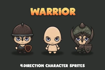 Free Warrior 4-direction Character Sprites