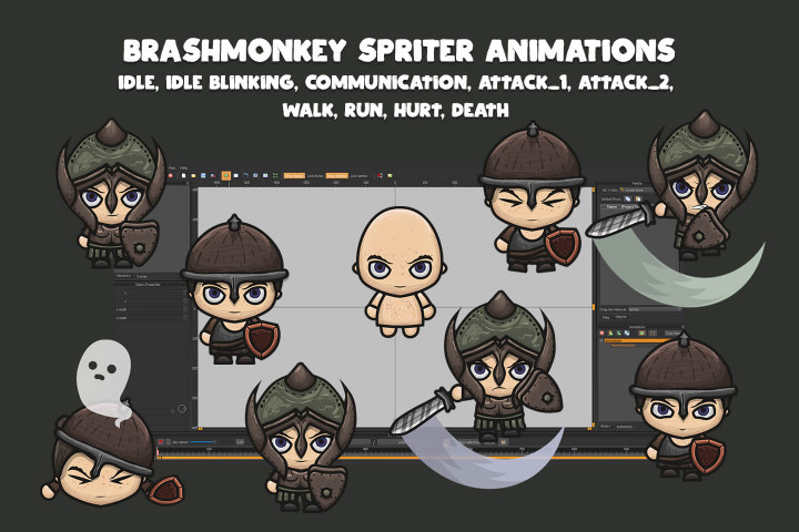 Free Warrior 4-direction Character Sprites - CraftPix.net