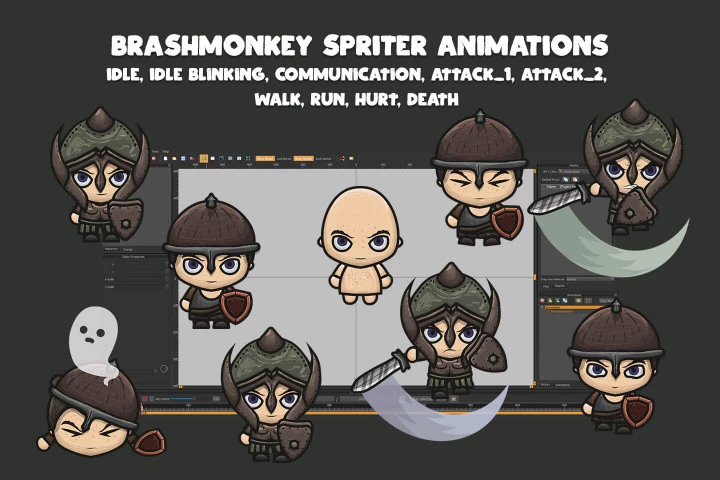 Free Warrior 4-direction Character Sprites