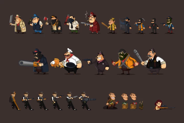 Gangster Wars 2D Game Kit