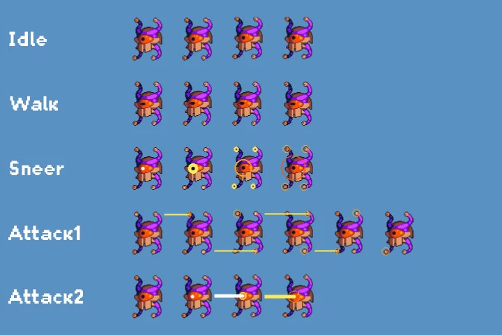 Hell Boss Sprite Sheets Pixel Art