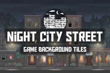 Night City Street Game Background Tiles