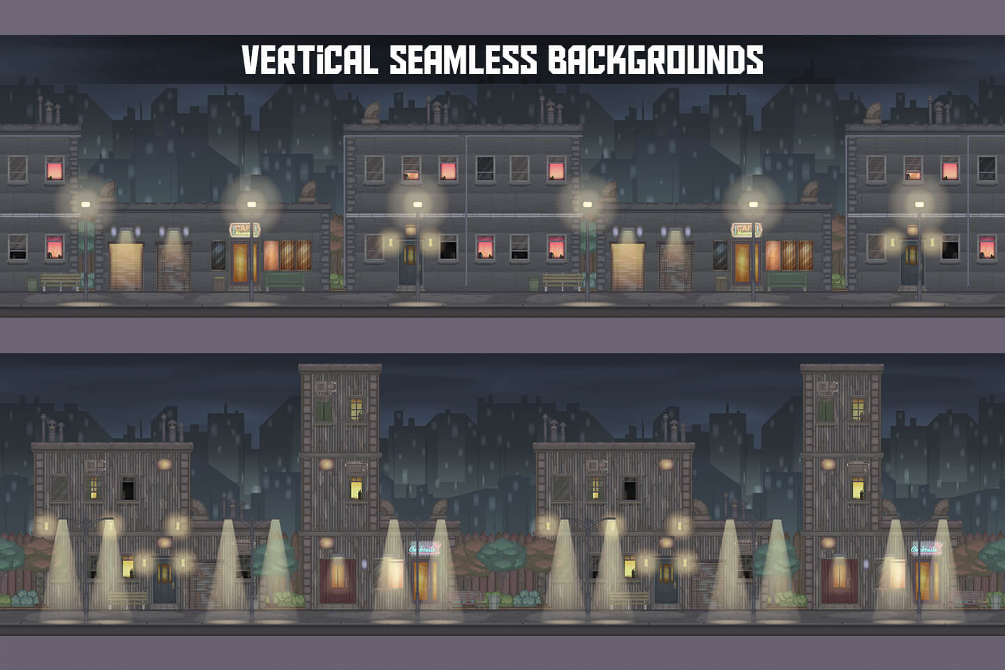 2d city game background