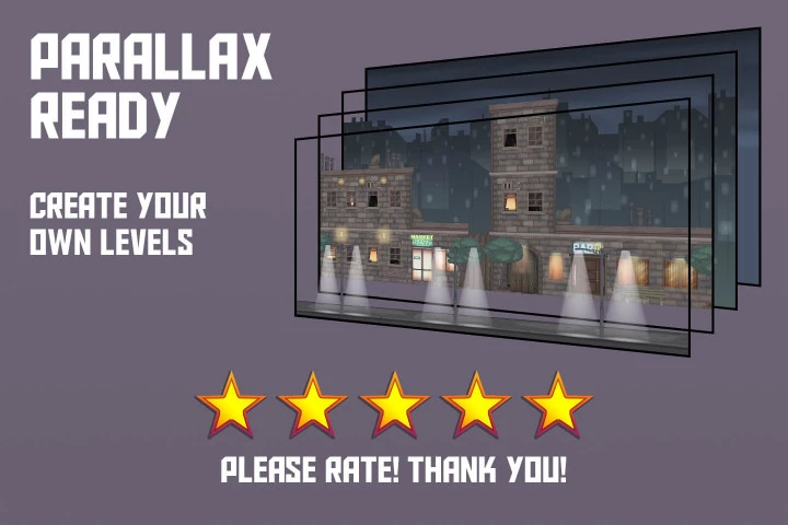 Night City Street Game Background Tiles