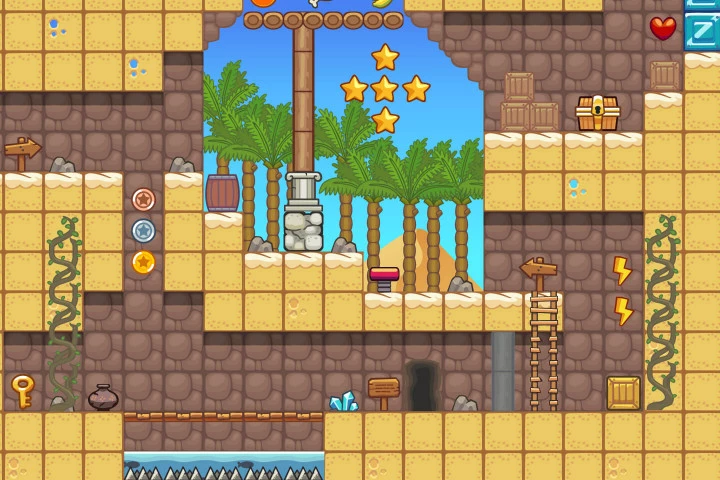 Desert Platformer Game Tileset