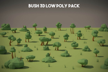 Free Bush 3D Low Poly Models