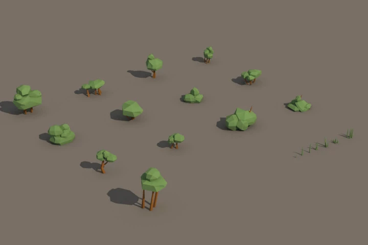 Free Bush 3D Low Poly Models