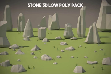 Free Stone 3D Low Poly Models