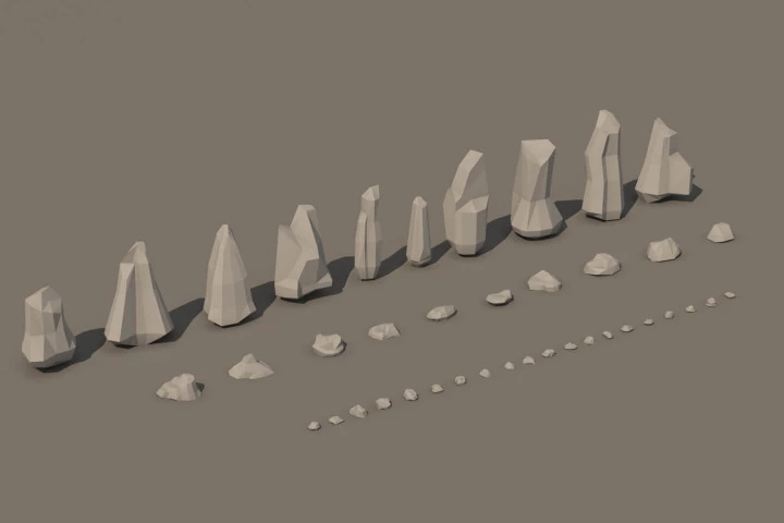 Free Stone 3D Low Poly Models