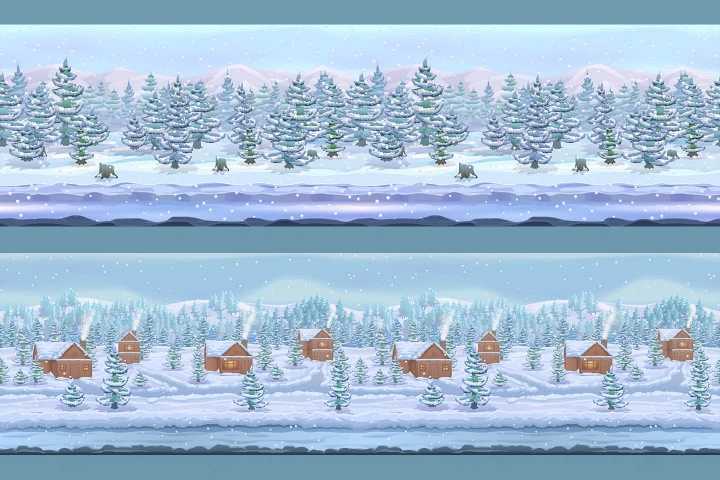 Free Winter Holiday Game Backgrounds