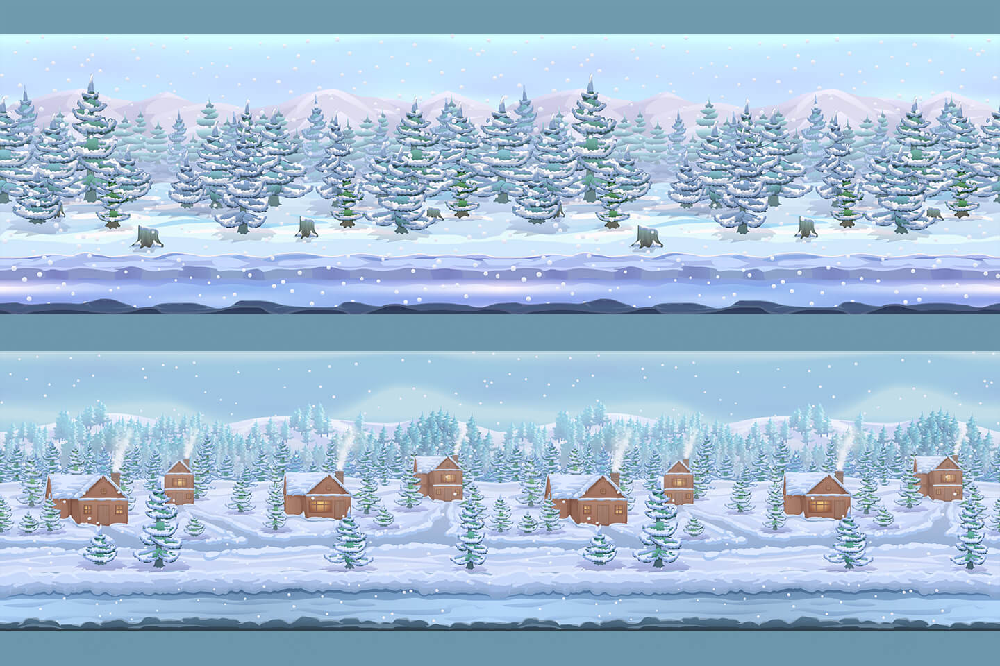 Free Winter Holiday Game Backgrounds 