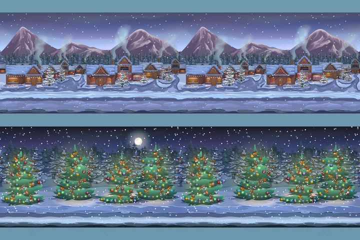 Free Winter Holiday Game Backgrounds