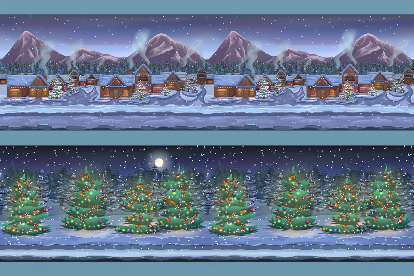 Free Winter Holiday Game Backgrounds 