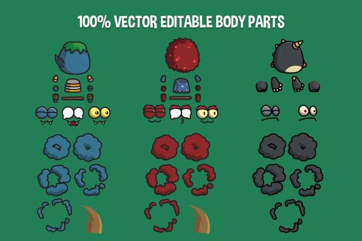 Monster 2D Character Sprites