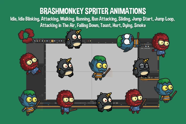 Monster 2D Character Sprites