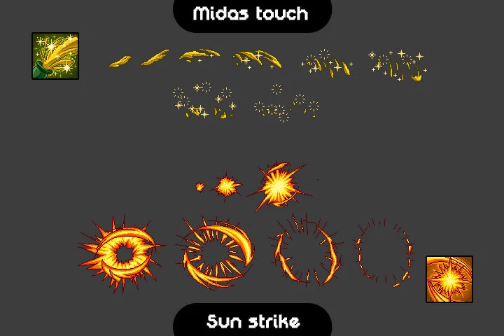 Pixel Art Magic Sprite Effects and Icons Pack