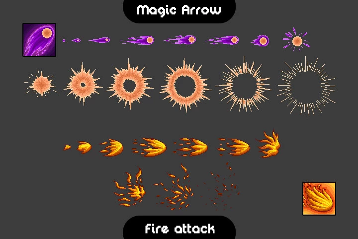 10 Magic Effects Pixel Art Pack