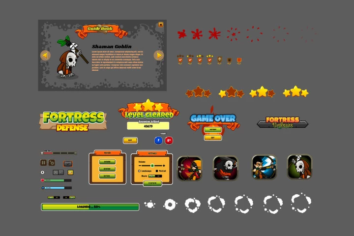 Fortress Defense 2D Game Kit