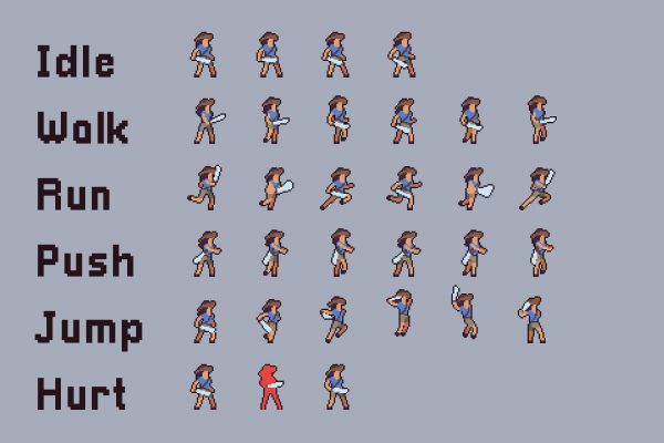 Free 3 Character Sprite Sheets Pixel Art CraftPix
