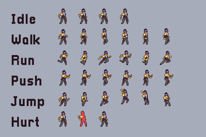 Free 3 Character Sprite Sheets Pixel Art 