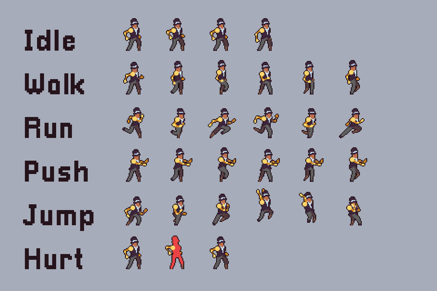 Free 3 Character Sprite Sheets Pixel Art