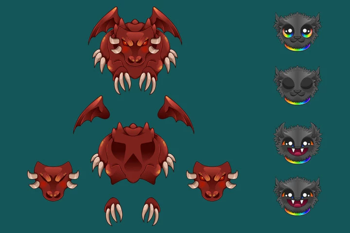 Free Monsters for Match 3 Game