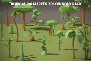 Free Tropical Palm Tree 3D Low Poly Models