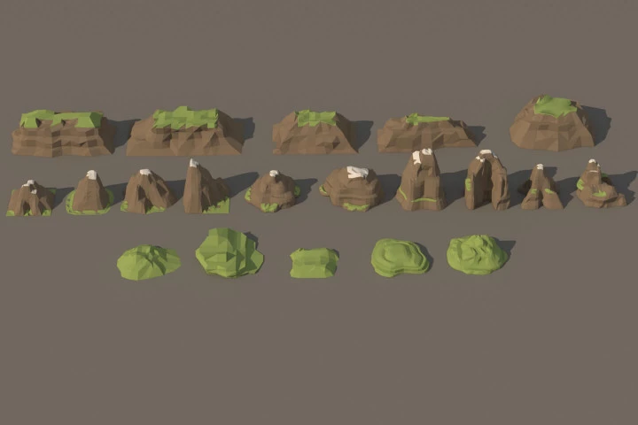 Mountain 3D Low Poly Models
