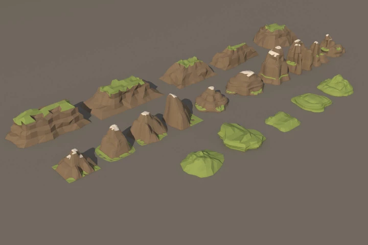 Mountain 3D Low Poly Models