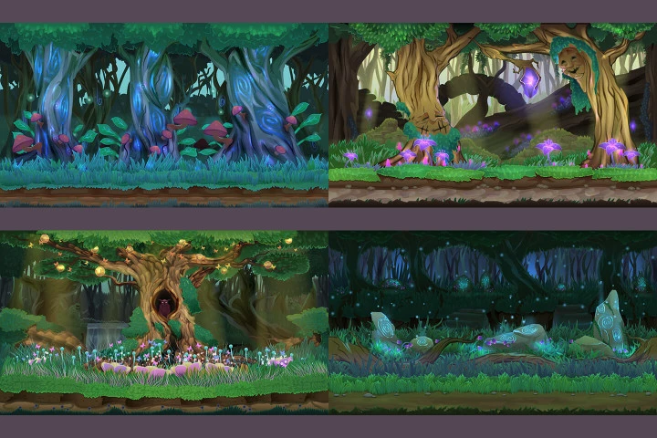 Mystery Forest Game Backgrounds