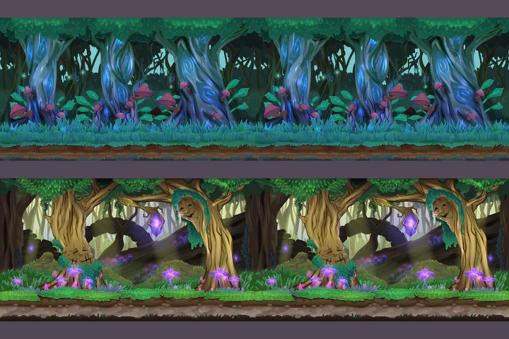 Mystery Forest Game Backgrounds