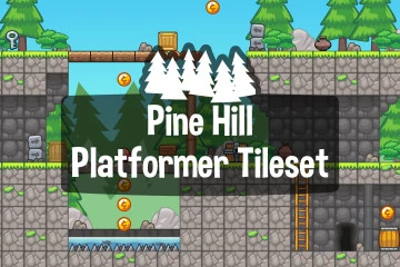 Pine Hill Platformer 2D Tileset