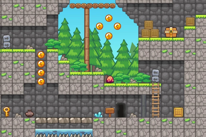 Pine Hill Platformer 2D Tileset