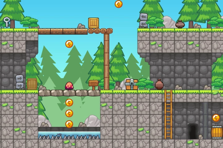 Pine Hill Platformer 2D Tileset