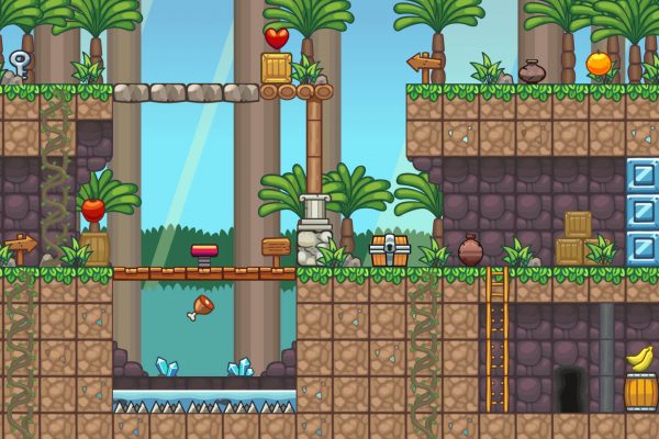 Forest Platformer Game Tileset - CraftPix.net